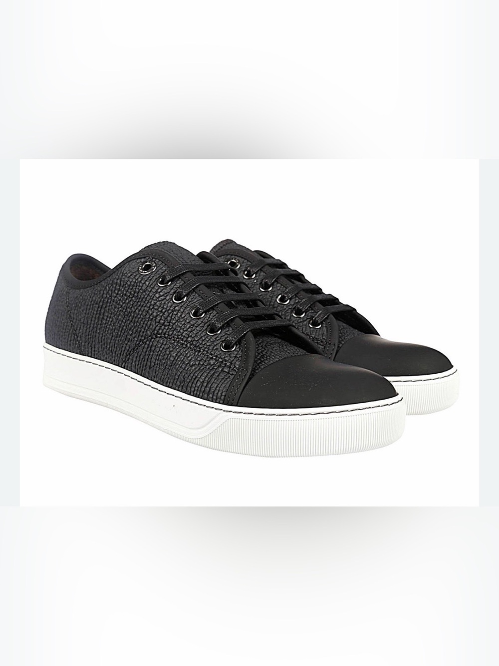 Lanvin DBB1 Matt Crack calfskin low top Men's Sneakers EU 8/US 9.5